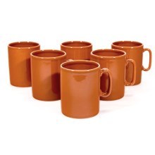 Набір 6x керамічна чашка Hubert помаранчевий