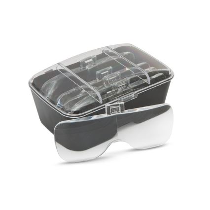 Налобна лупа з LED підсвіткою 3xAAA + набір лінз