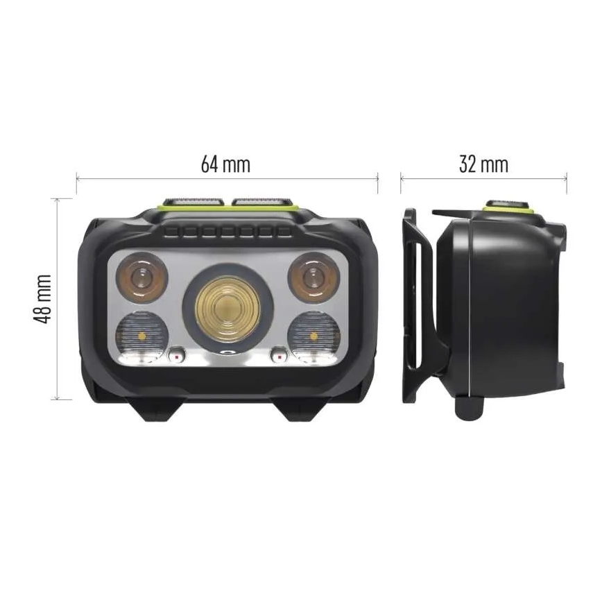 Налобний акумуляторний ліхтар з регулюванням яскравості LED/3xAAA/1000 mAh 3,7V
