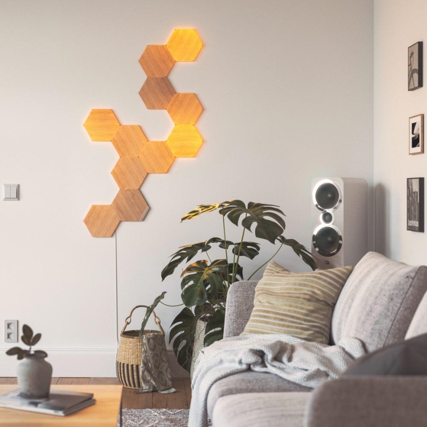 Nanoleaf - НАБОР 3x Светодиодная панель с регулированием яркости HEXAGONS LED/2W/230V Wi-Fi