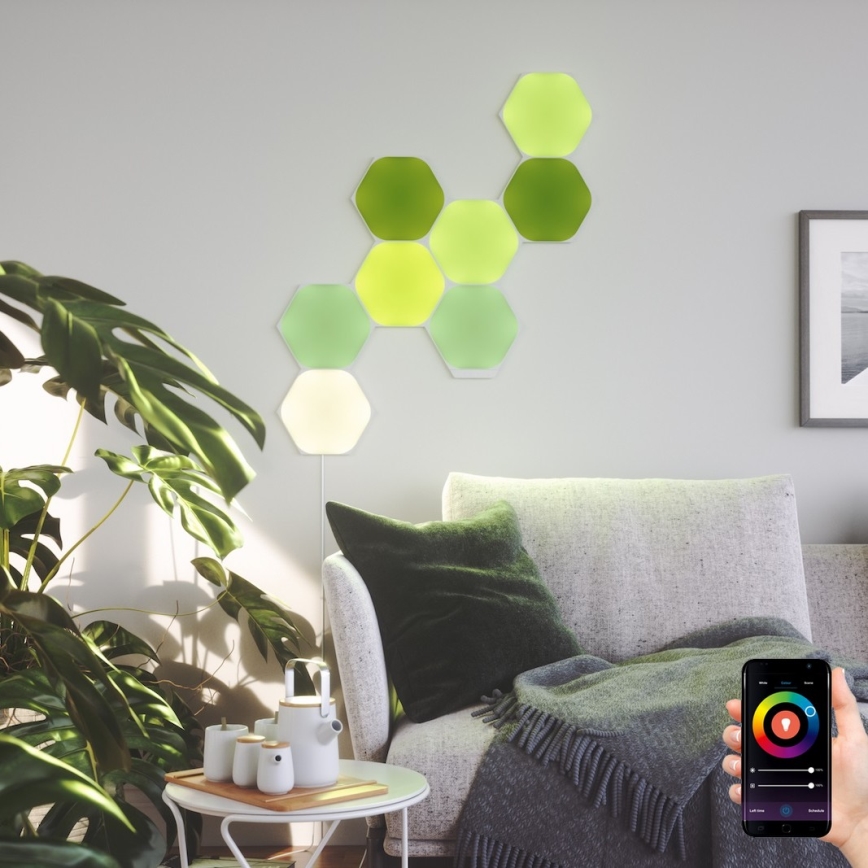Nanoleaf - НАБОР 9x Светодиодная RGB-панель с регулированием яркости SHAPES HEXAGON LED/2W/230V 1200-6500K Wi-Fi