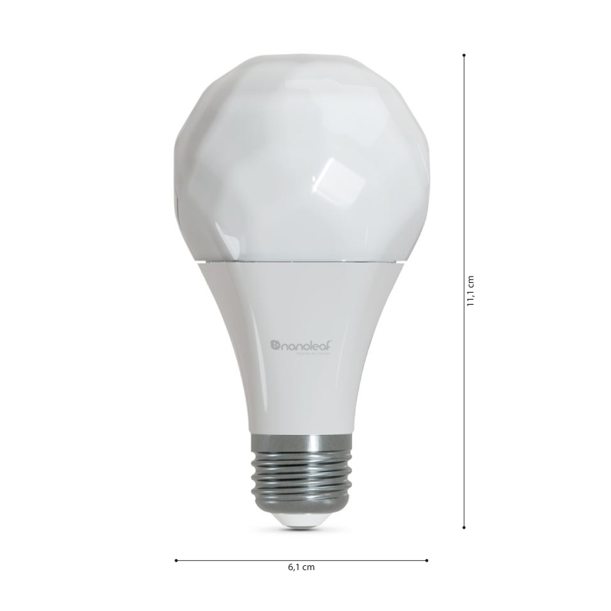 НАБОР 3x Светодиодная RGBW-лампочка с регулированием яркости ESSENTIALS A60 E27/8,5W/230V CRI 90 2700-6500K Wi-Fi - Nanoleaf