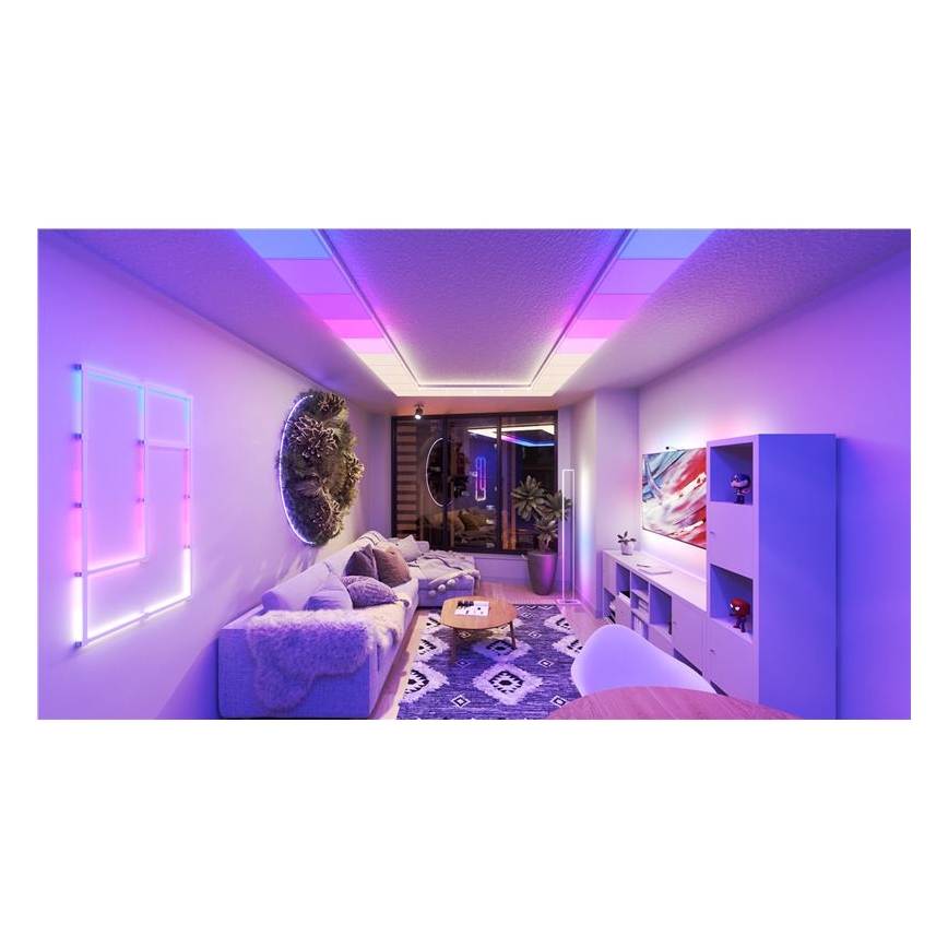 Nanoleaf - Комплект из 3 светодиодных RGBW диммируемых потолочных светильников SKYLIGHT: LED/18W/230V + 2x LED/16W/230V, 2700-6500K, Wi-Fi