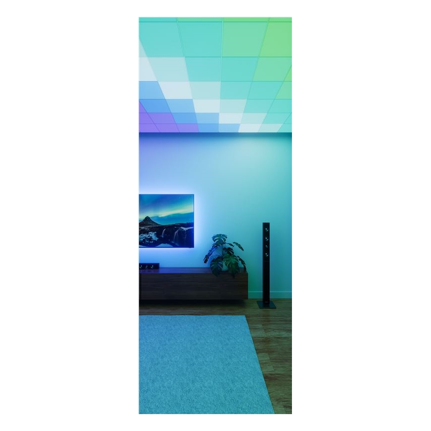 Nanoleaf - Комплект из 3 светодиодных RGBW диммируемых потолочных светильников SKYLIGHT: LED/18W/230V + 2x LED/16W/230V, 2700-6500K, Wi-Fi