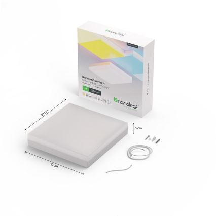 Nanoleaf - Набор удлинителей LED RGBW Светильник с регулированием яркости SKYLIGHT LED/16W/230V 2700-6500K Wi-Fi
