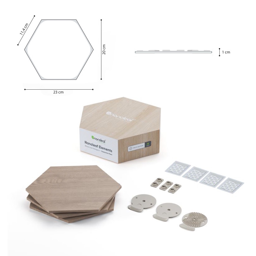 Nanoleaf - НАБОР 3x Светодиодная панель с регулированием яркости HEXAGONS LED/2W/230V Wi-Fi