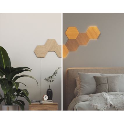Nanoleaf - НАБОР 3x Светодиодная панель с регулированием яркости HEXAGONS LED/2W/230V Wi-Fi