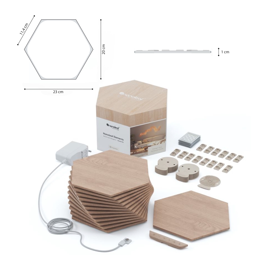 Nanoleaf - НАБОР 13x Светодиодная панель с регулированием яркости HEXAGONS LED/2W/230V Wi-Fi