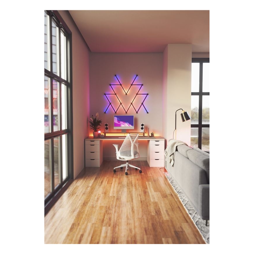 Nanoleaf - Набір чохлів на рейку LINES 9 шт. чорний матовий