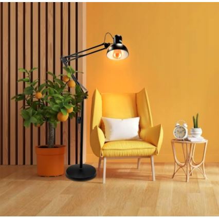 Напольная лампа 1xE27/40W/230V чёрная