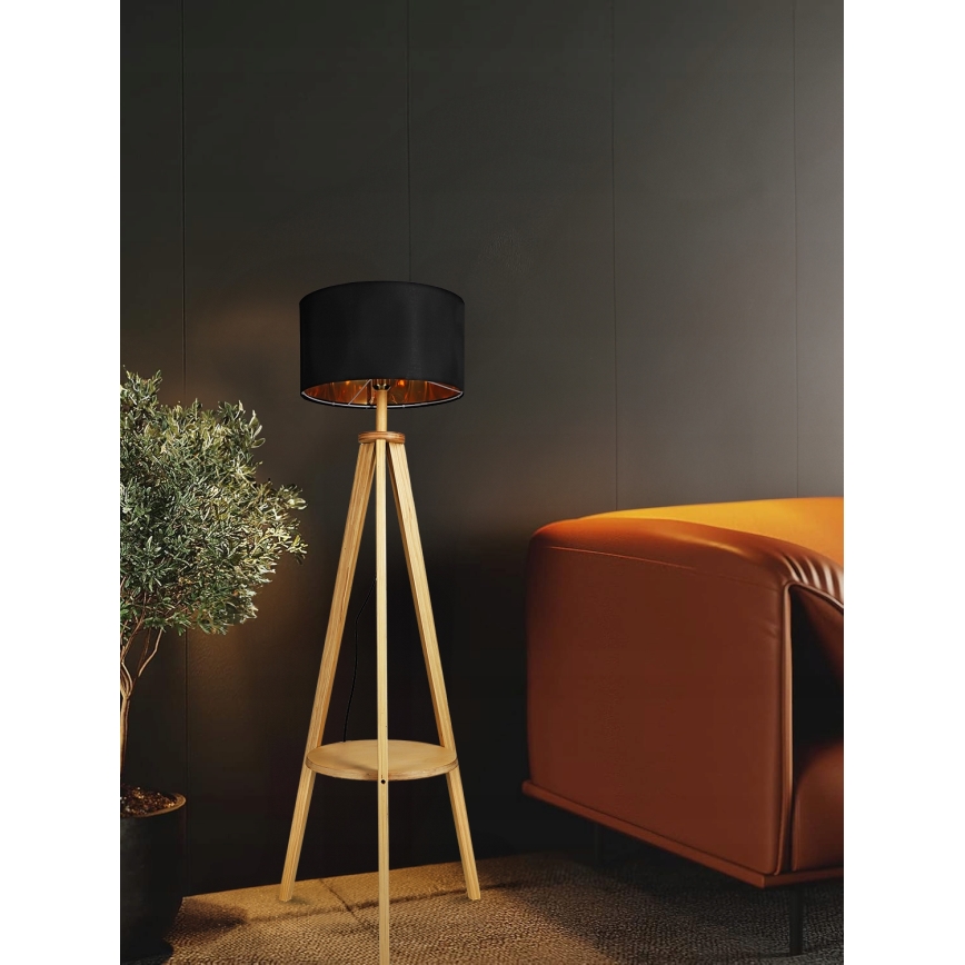 Напольная лампа 1xE27/40W/230V чёрная