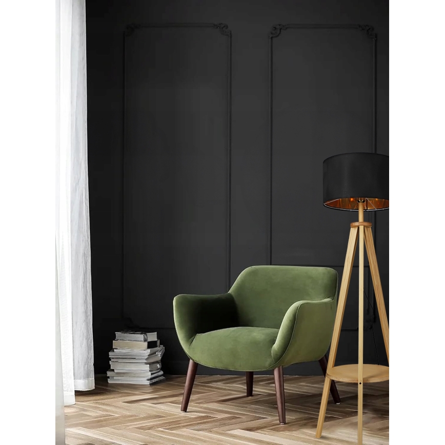 Напольная лампа 1xE27/40W/230V чёрная