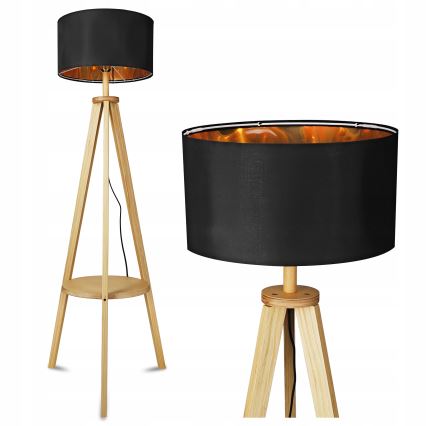 Напольная лампа 1xE27/40W/230V чёрная