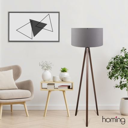 Напольная лампа AYD 1xE27/40Вт/230В коричневая/серая