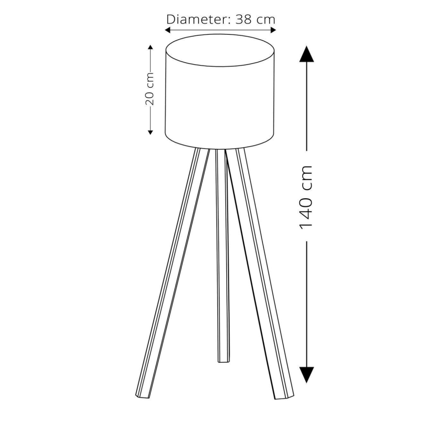 Напольная лампа AYD 1xE27/40W/230V розовая/бежевая