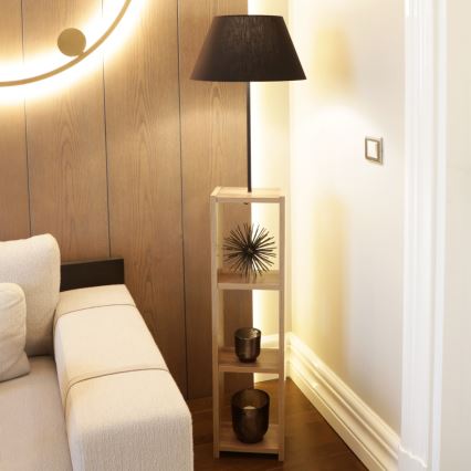 Напольная лампа AYD 1xE27/40W/230V коричневая/чёрная