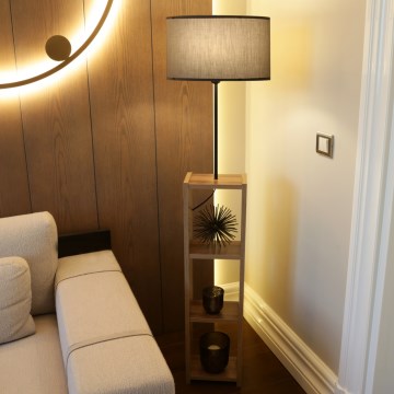 Напольная лампа AYD 1xE27/40W/230V коричневая/серая