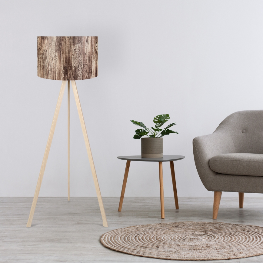 Напольная лампа AYD 1xE27/40W/230V коричневая/бежевая