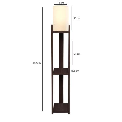 Напольная лампа AYD 1xE27/40W/230V коричневая/кремовая