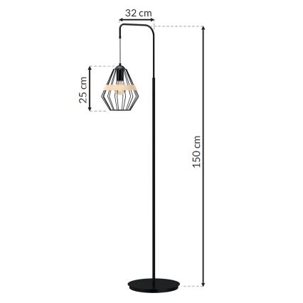 Напольная лампа CLIF 1xE27/60W/230V