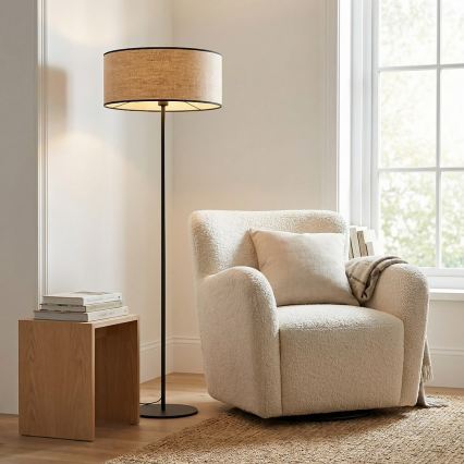 Напольная лампа ECO 1xE27/15W/230V бежевая/ротанг