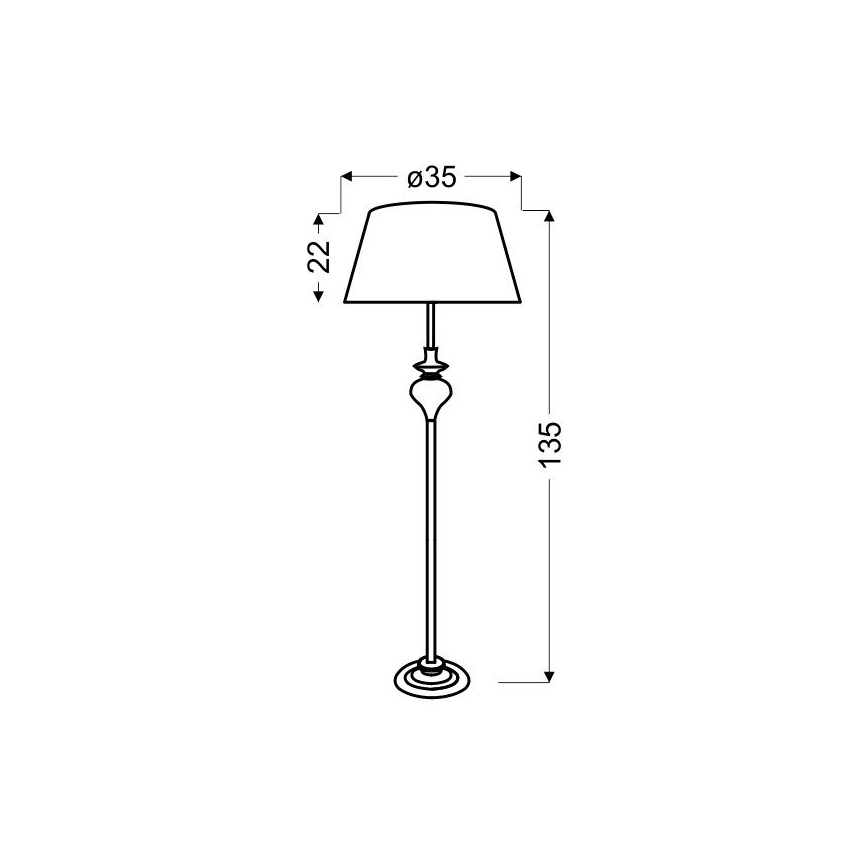 Напольная лампа GILLENIA 1xE27/60W/230V серебряная