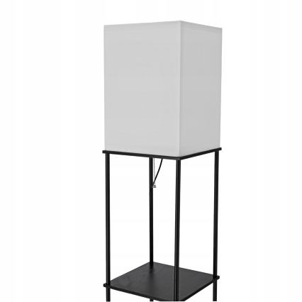 Напольная лампа с полками 1xE27/40Вт/230В чёрная/белая