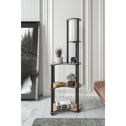 Напольная лампа с полками NOTO 1xE27/40W/230V бежевая/чёрная