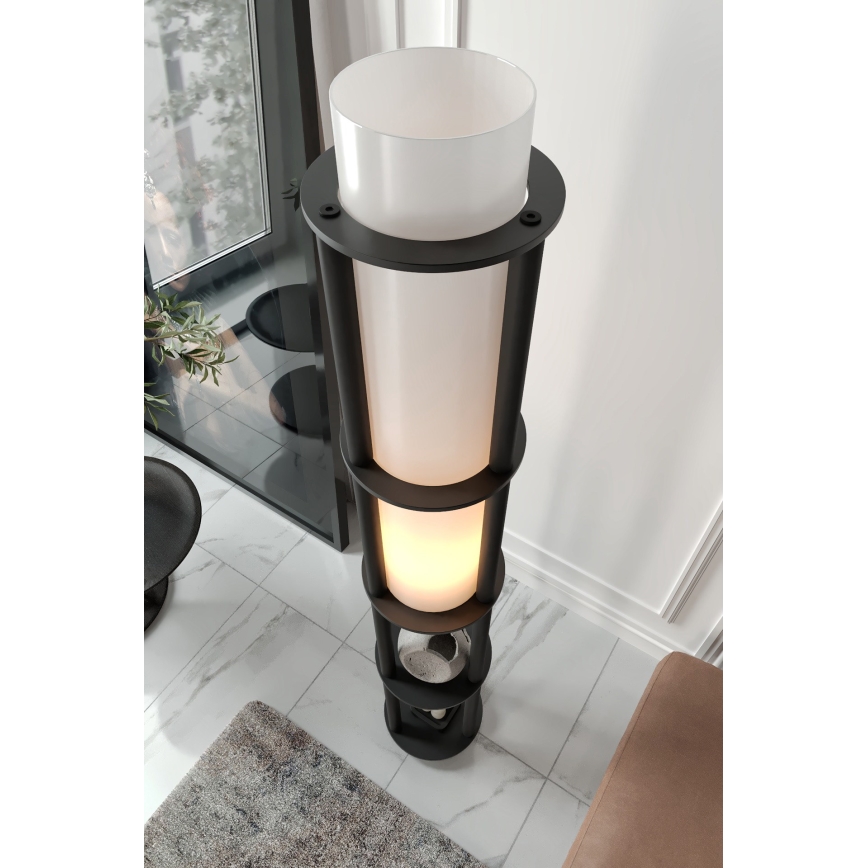Напольная лампа с полками NOTO 1xE27/40W/230V черная