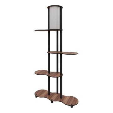 Napольная лампа с полками NOTO 1xE27/40W/230V коричневая/чёрная