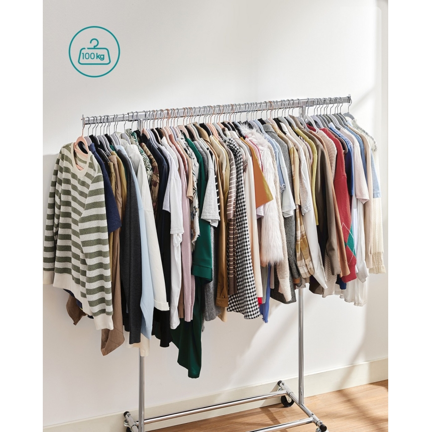 Напольная мобильная вешалка LINEA, серебристая