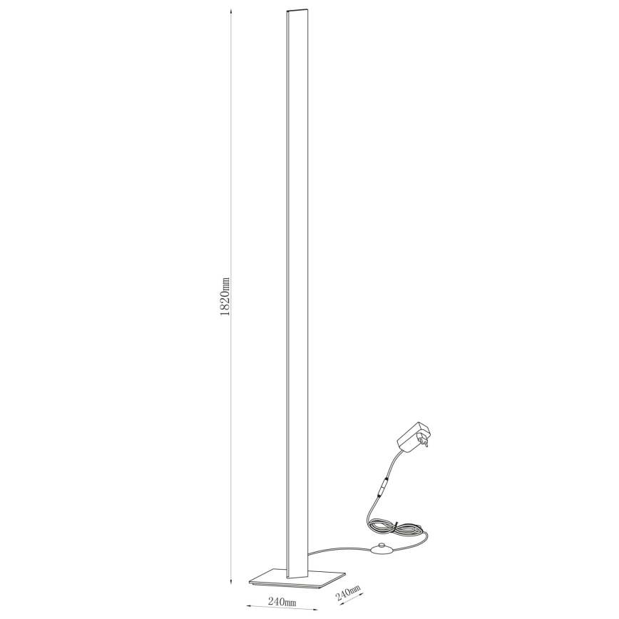 Напольная светодиодная лампа BERNADETTA LED/28W/230V 4000K черная
