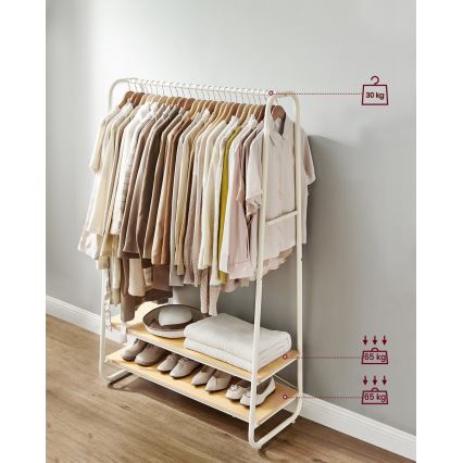 Напольная вешалка LINEA белая/коричневая