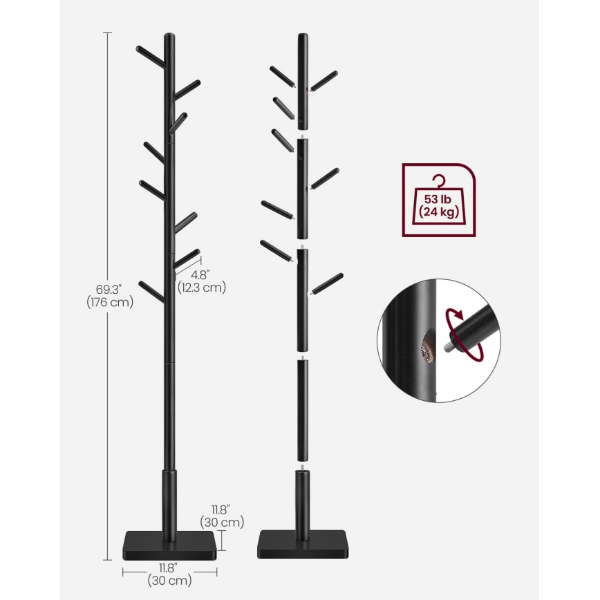 Напольная вешалка LINEA чёрная