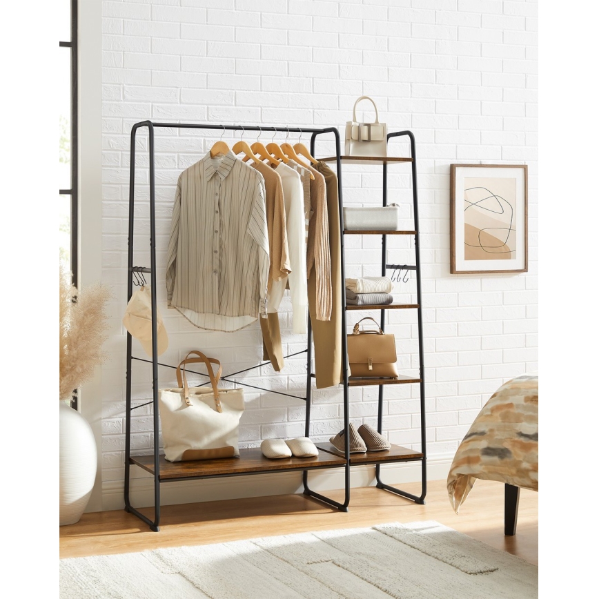 Напольная вешалка LINEA коричневая/čёрная