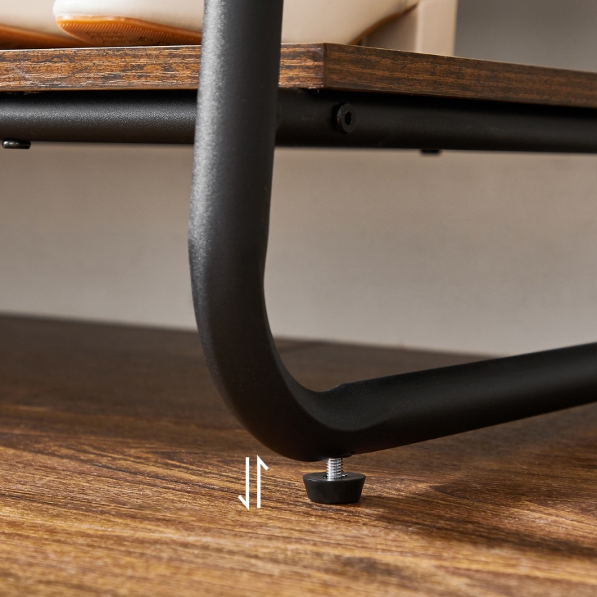 Напольная вешалка LINEA коричневая/чёрная