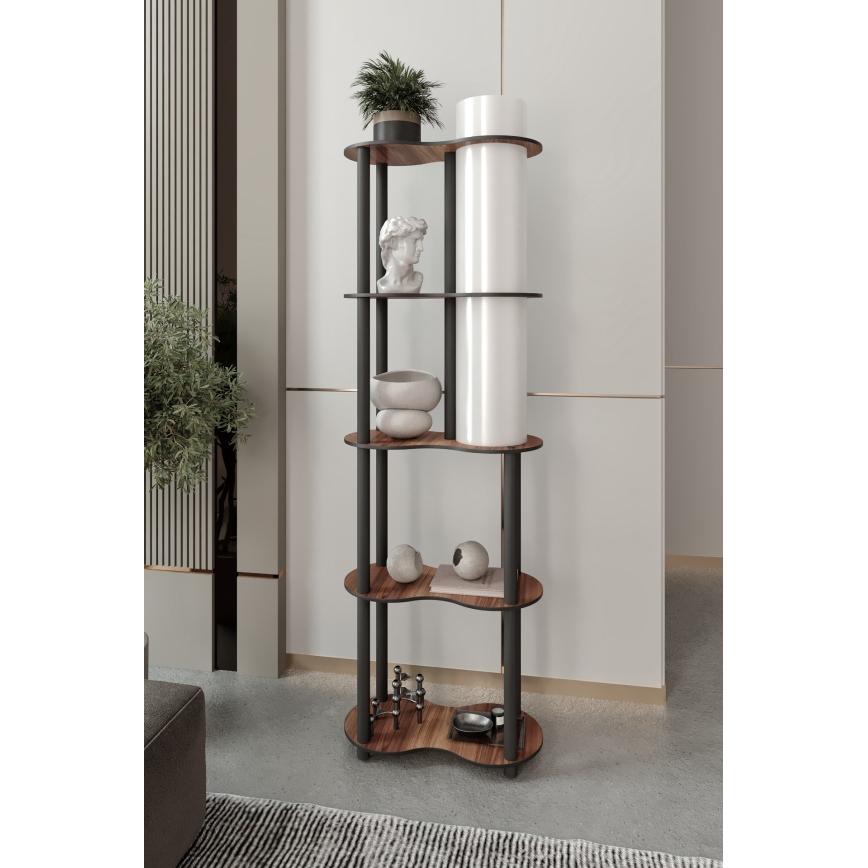 Напольный светильник с полками NOTO 1xE27/40W/230V коричневый/черный