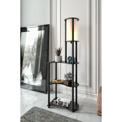 Напольный торшер с полками NOTO, 1x E27/40W/230V, черный