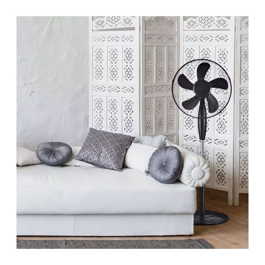 Напольный вентилятор 55W 43 см черный