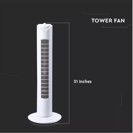 Напольный вентилятор с таймером 45W белый