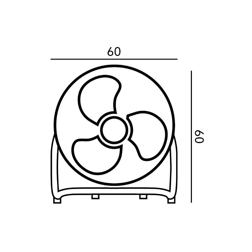 Напольный вентилятор VIENTO 100W/230V блестящий хром