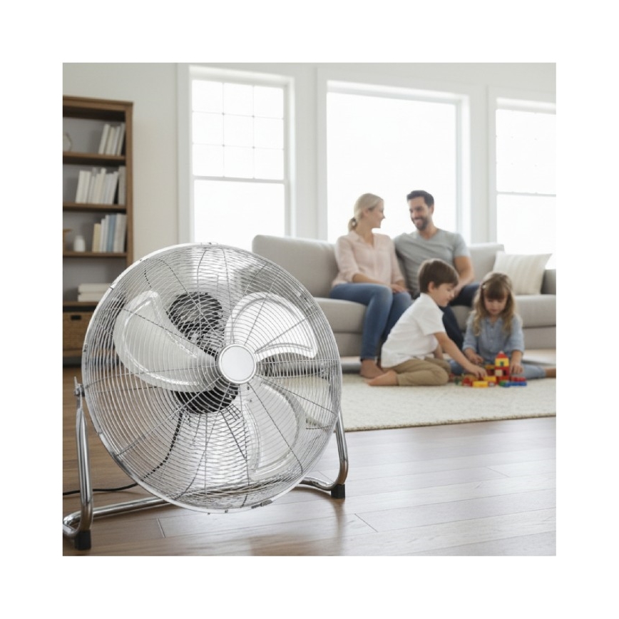Напольный вентилятор VIENTO 200W/230V, глянцевый хром