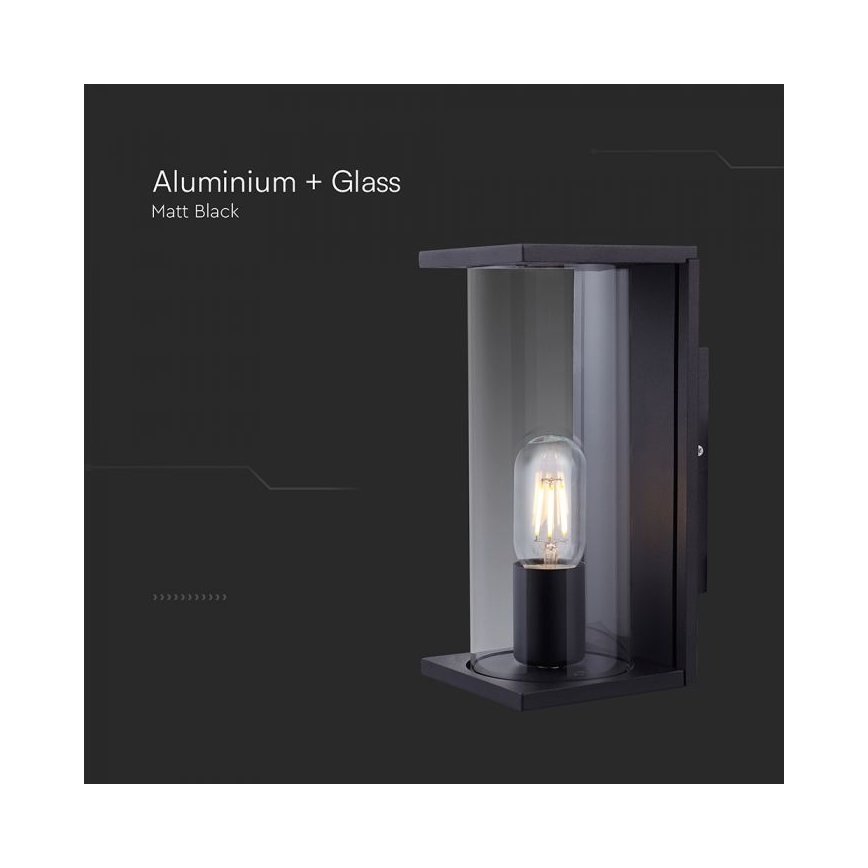 Nаружный настенный светильник 1xE27/60W/230V IP44 чёрный