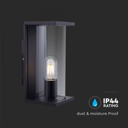 Nаружный настенный светильник 1xE27/60W/230V IP44 чёрный