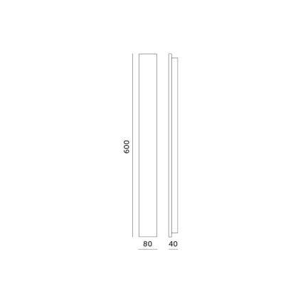 Наружный настенный светильник MIRANA S LED/12 Вт/230 В/4000 К IP44 60 см чёрный