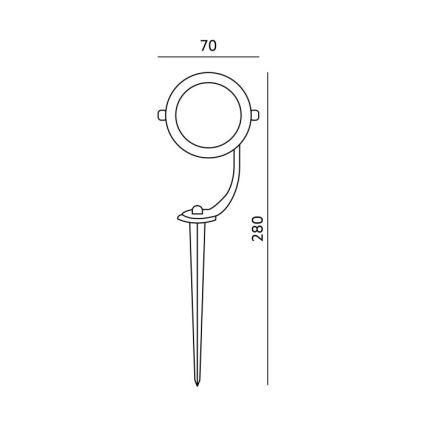 Наружный светильник BLAKE UNO 1xGU10/35W/230V IP65 чёрный