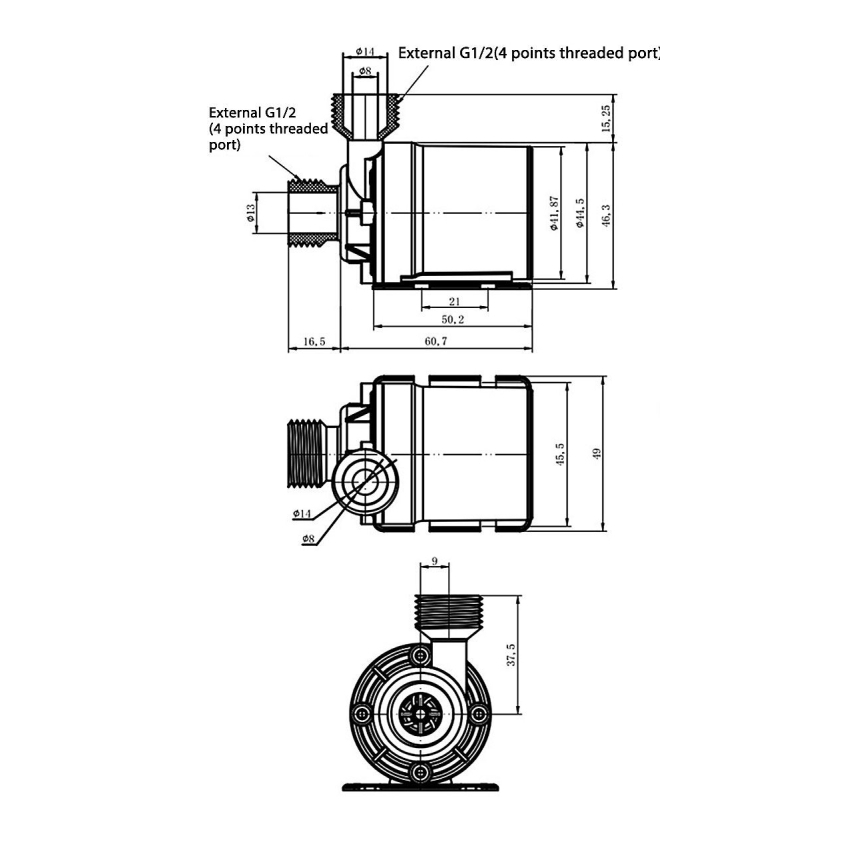 Насос 24 В — производительность 800 л/ч