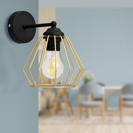 Настенная лампа AGAT 1xE27/15W/230V золотой/черный