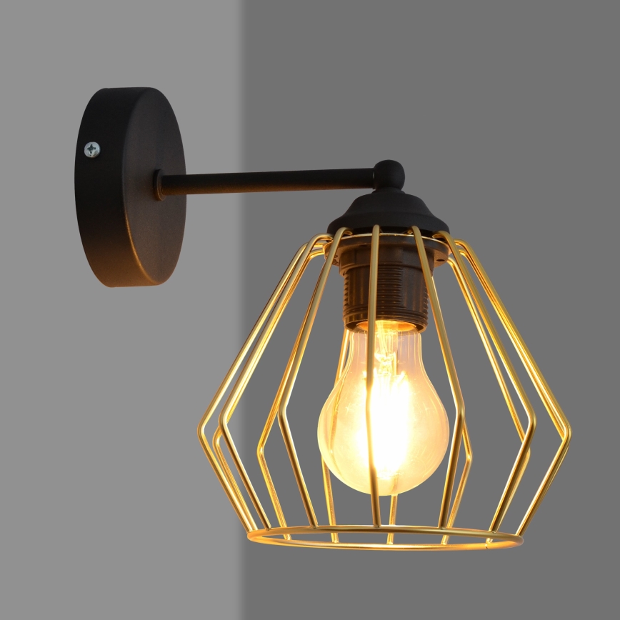 Настенная лампа AGAT 1xE27/15W/230V золотой/черный