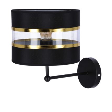 Настенная лампа ANDY 1xE27/40W/230V черный/золотистый